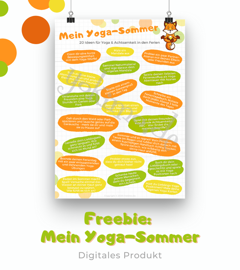 Achtsamkeit im Kinderyoga: Sommerferien Ideen